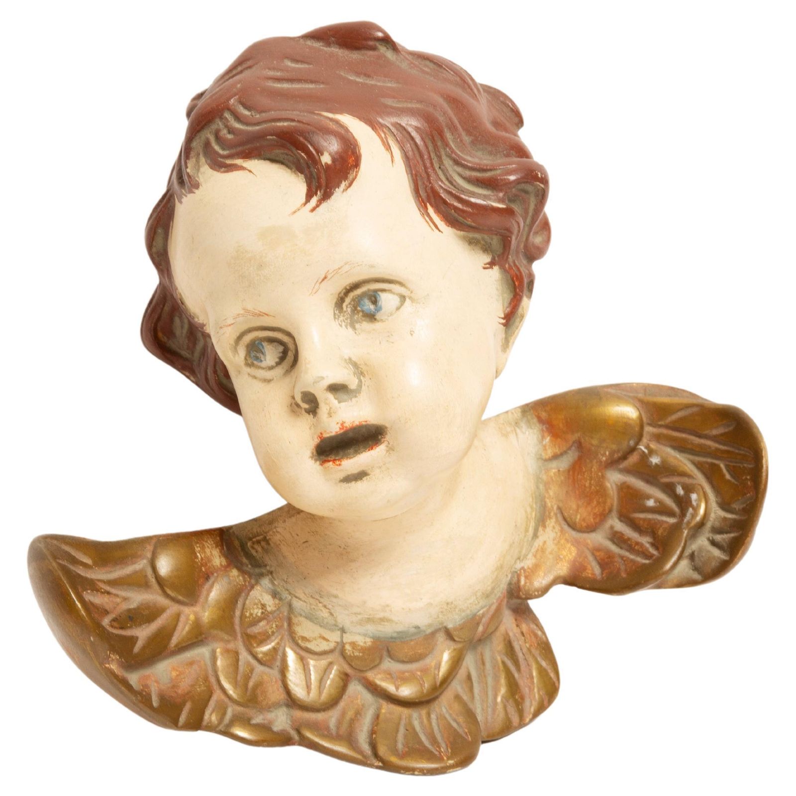 Mid 20th Century Small Angel Gypsum Sculpture, Germany, 1960s
