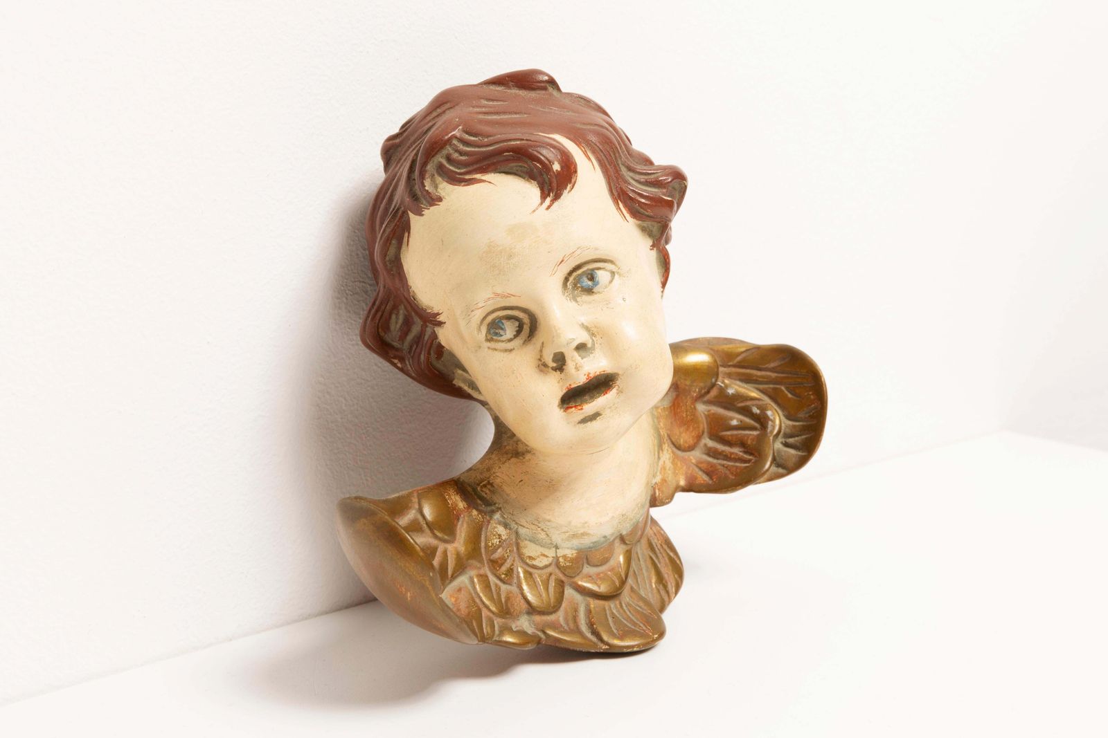 Mid 20th Century Small Angel Gypsum Sculpture, Germany, 1960s photo for sale
