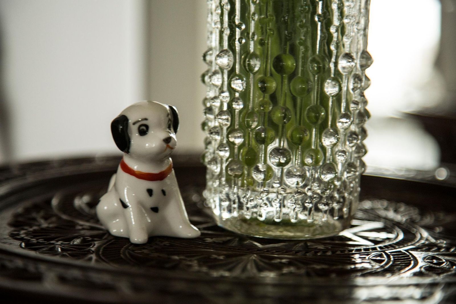 Midcentury Mini White Dalmatian Dog Sculpture, Italy, 1960s photo for sale