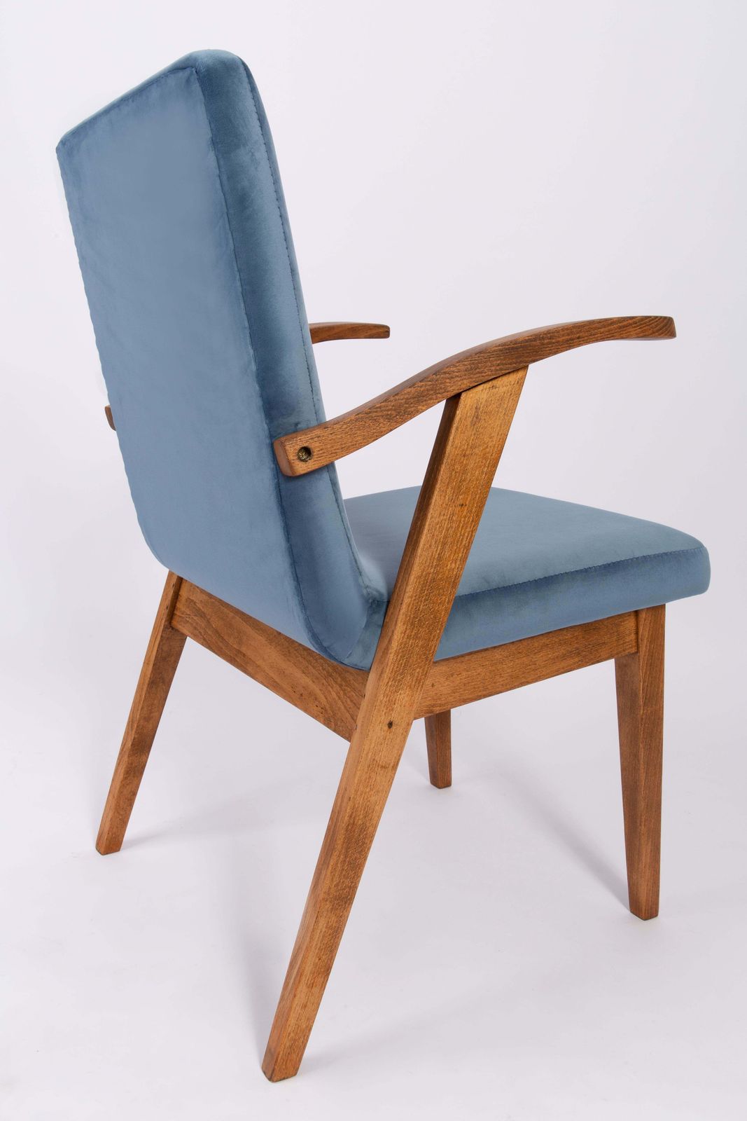 photo for sale Set Of Six 20th Century Vintage Blue Chairs By Mieczyslaw Puchala, 1960s