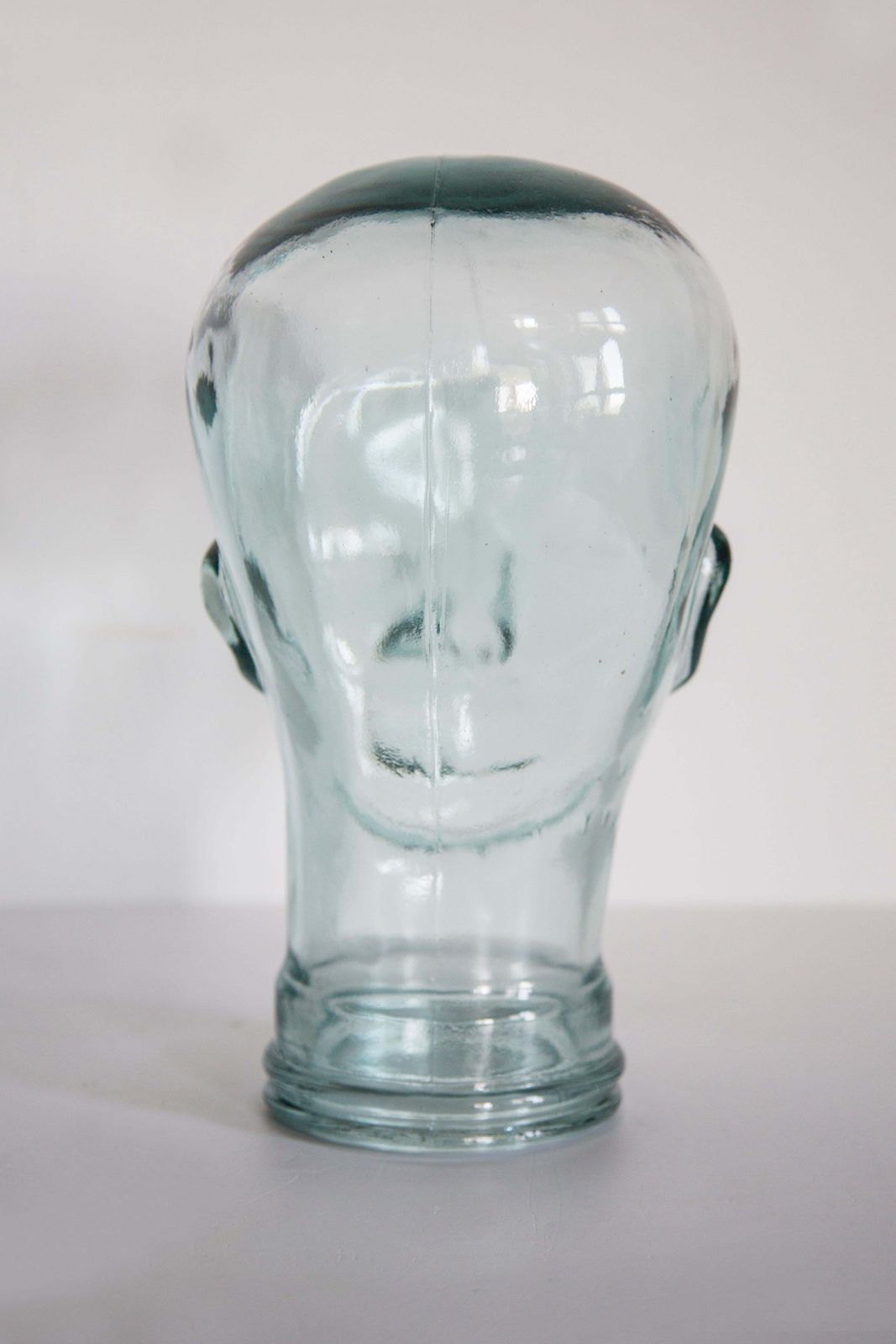 photo for sale Transparant Vintage Decoratief Glazen Hoofdsculptuur, Ca. Jaren 1970, Duitsland