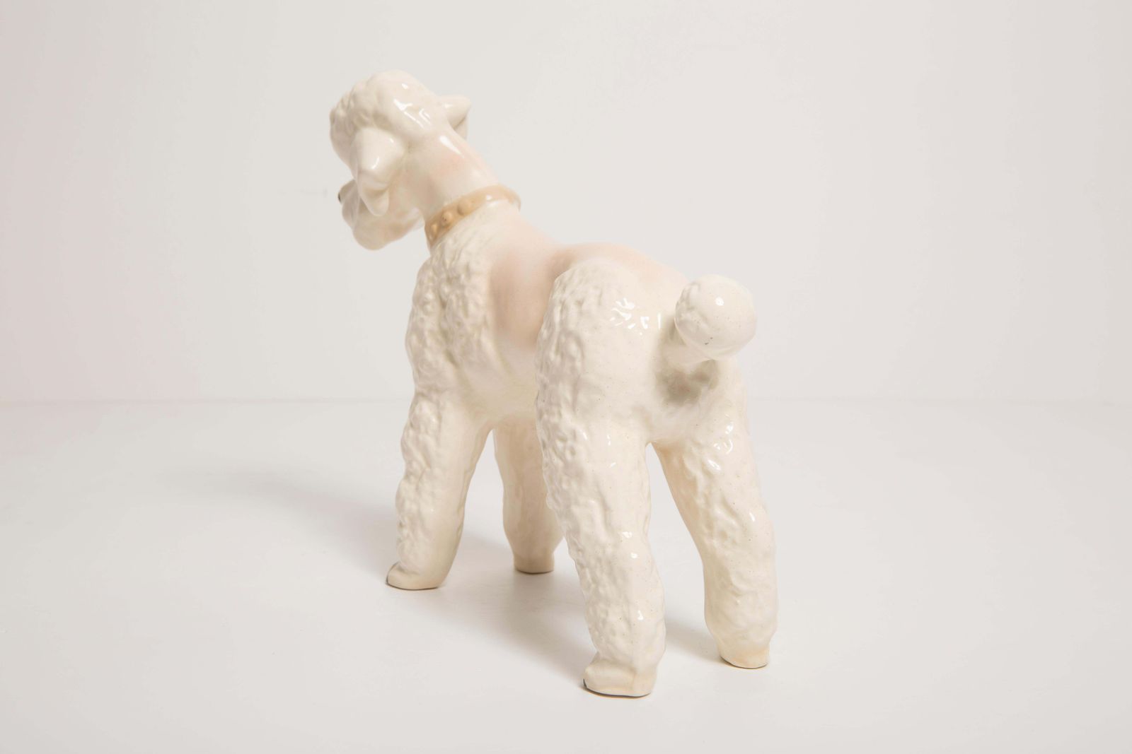 photo furniture Mid Century White Poodle Dog Sculpture, Italy, 1960s