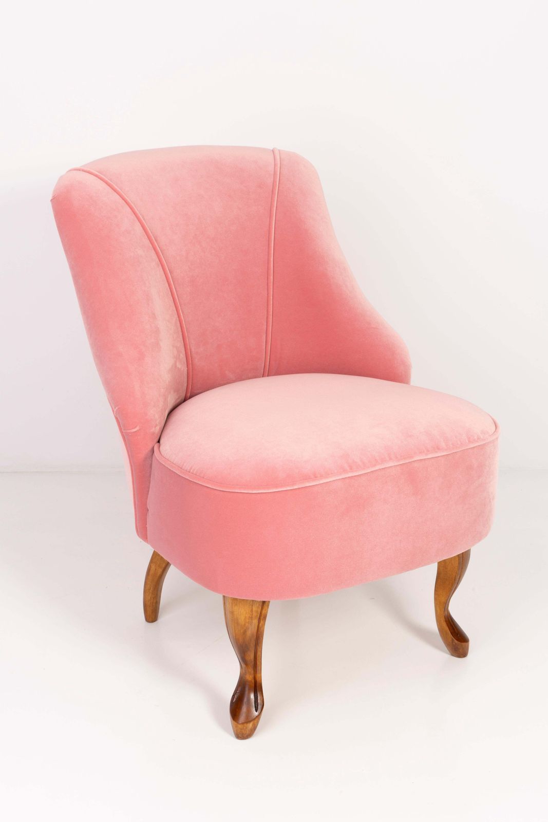 Set Of Four 20th Century Art Deco Baby Pink Armchairs, 1950s photo furniture