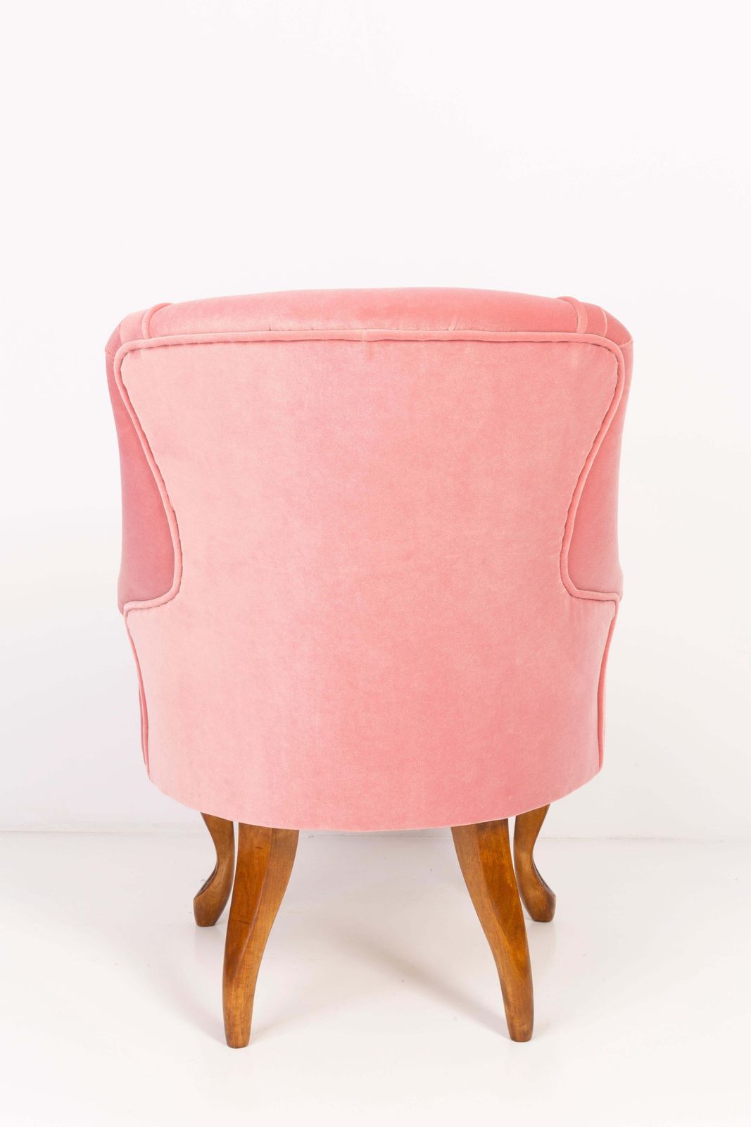 Set Of Four 20th Century Art Deco Baby Pink Armchairs, 1950s photo vintage