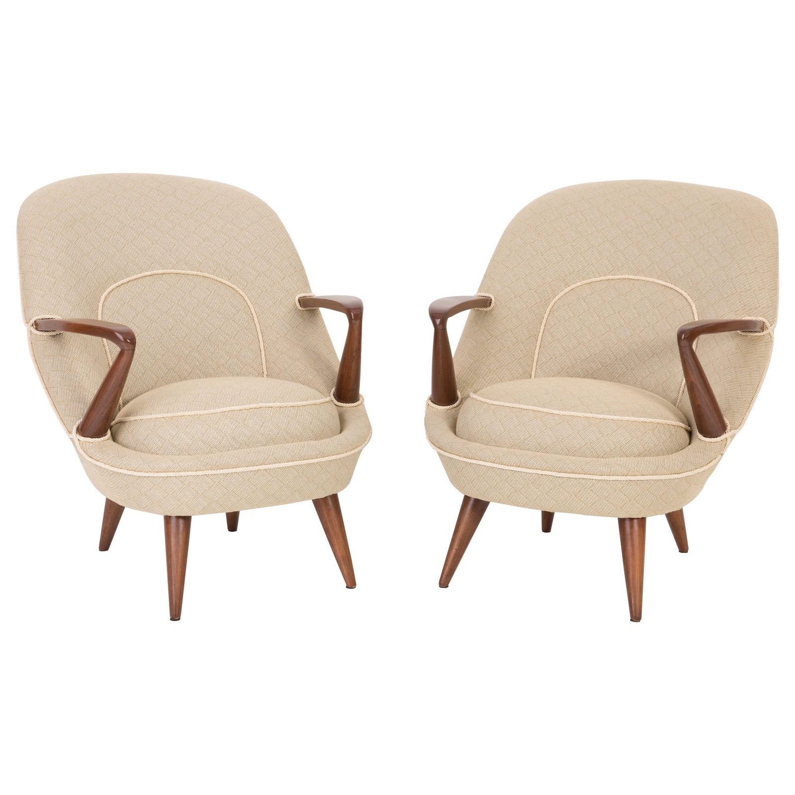 Set Of Two Rare Armchairs, Jedrachowicz Racinowski, 345 Type, 1950s, Poland