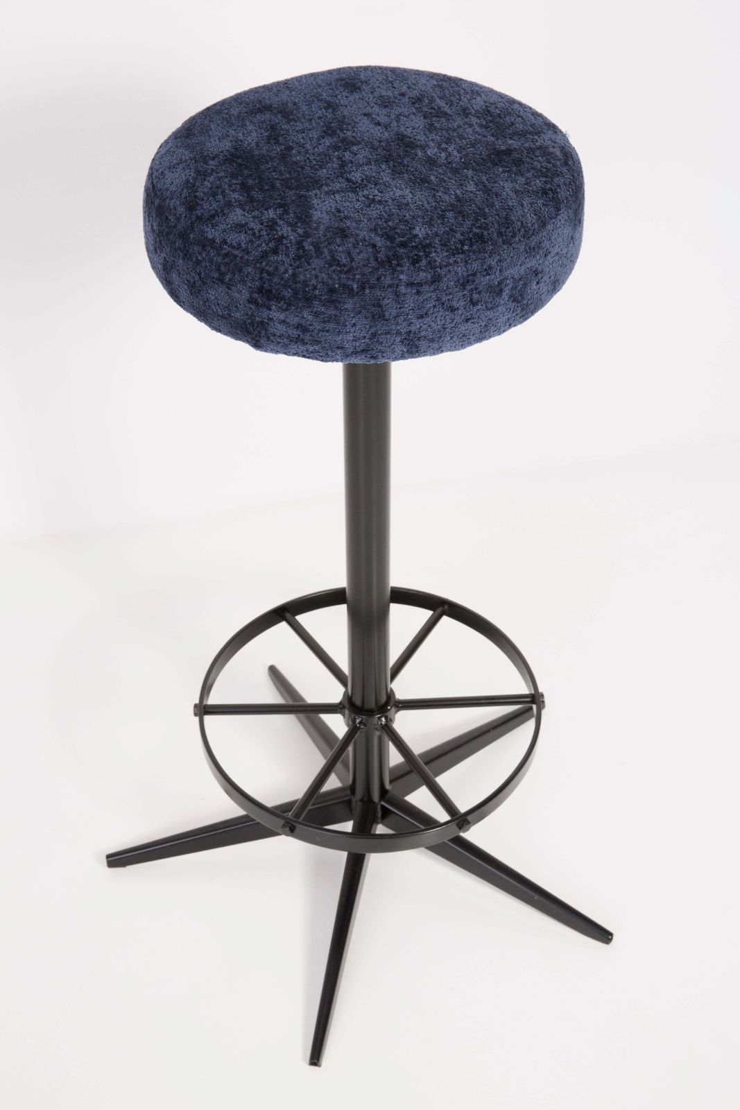 Mid Century Modern Navy Blue Bar Stool, 1960s photo furniture