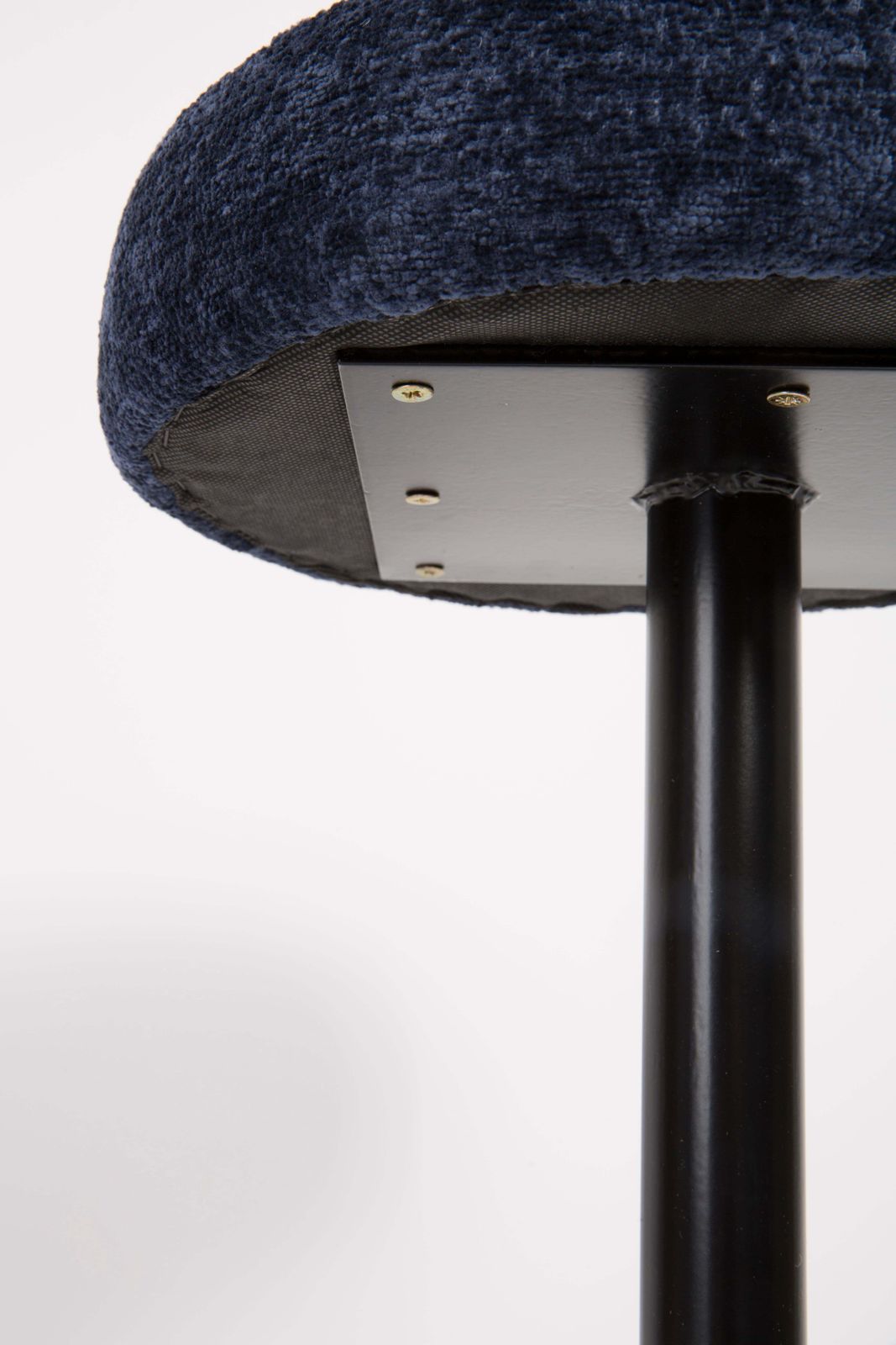Mid Century Modern Navy Blue Bar Stool, 1960s photo vinterior