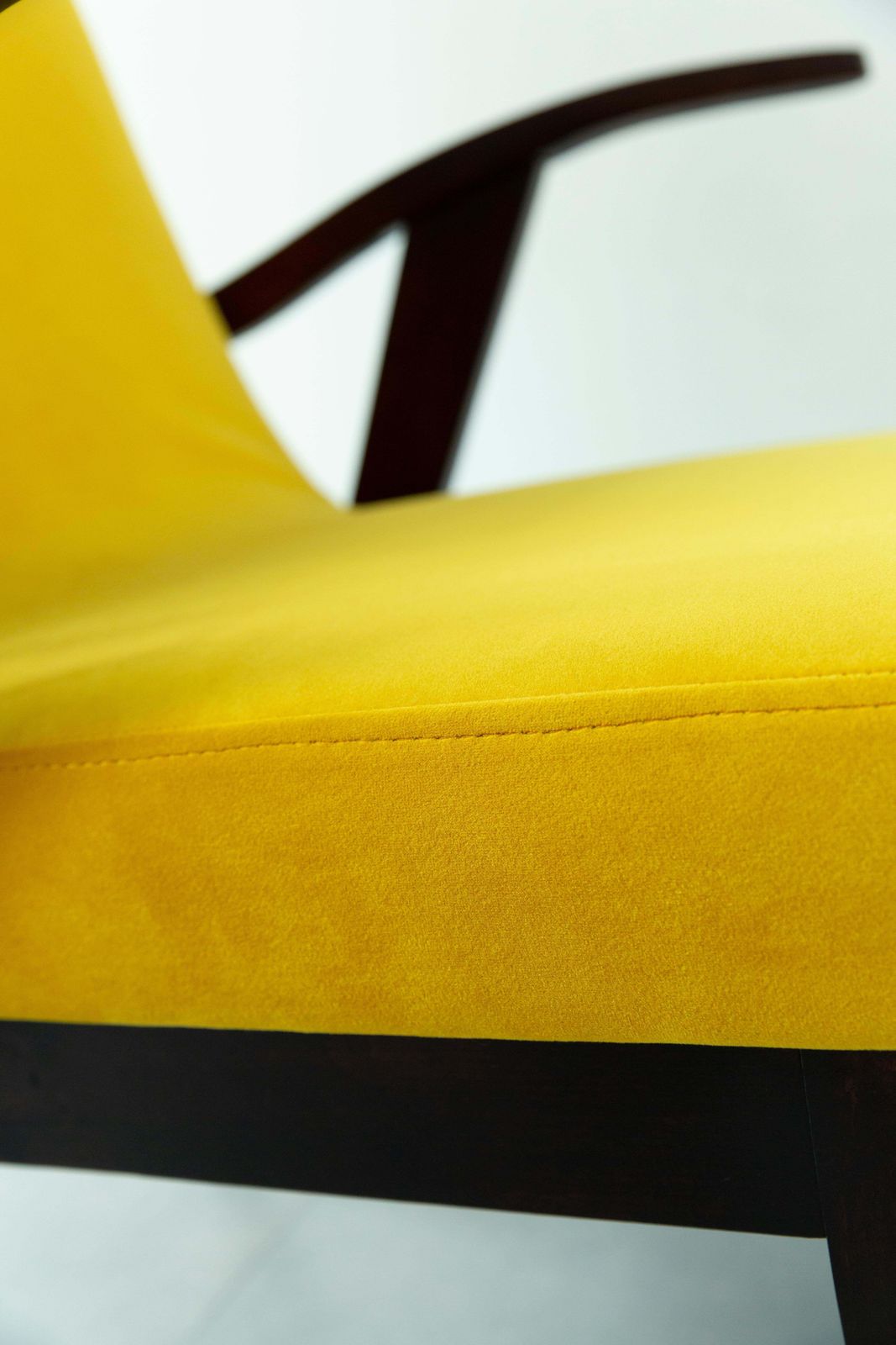 Furniture 20th Century Vintage Yellow Armchair By Mieczyslaw Puchala, 1960s photo