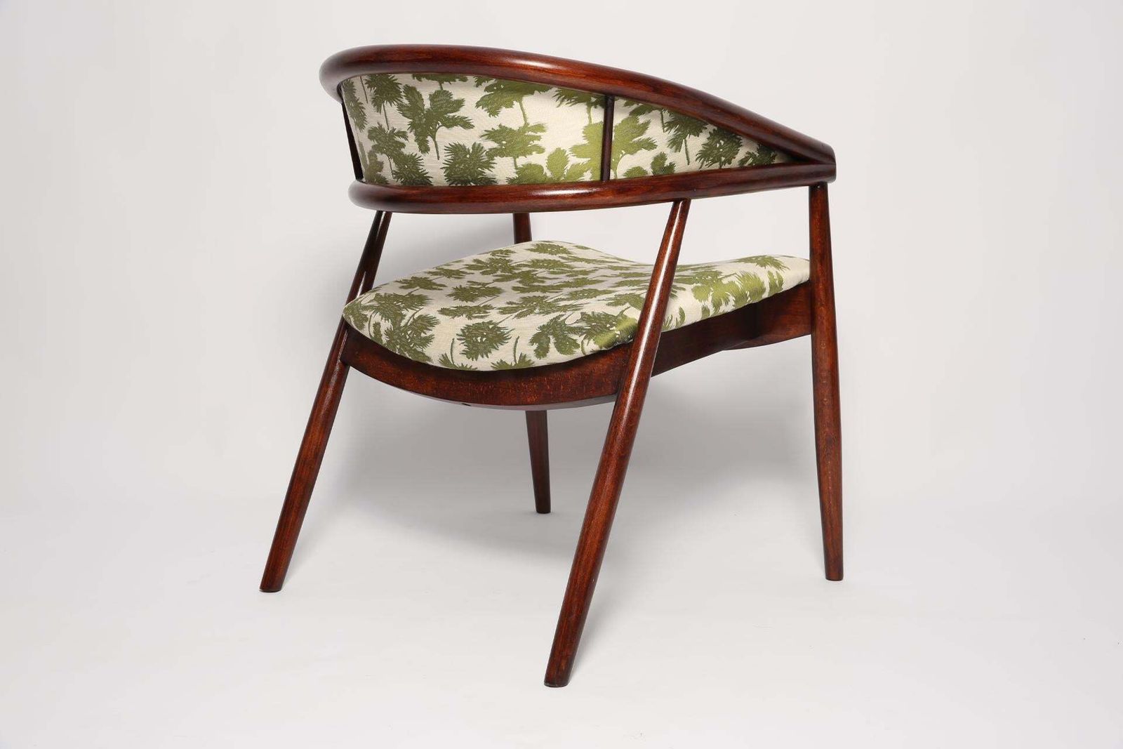 Mid Century Radomsko B 3300 Armchair, Be Bop A Lula Jacquard, 1960s, Europe photo for sale