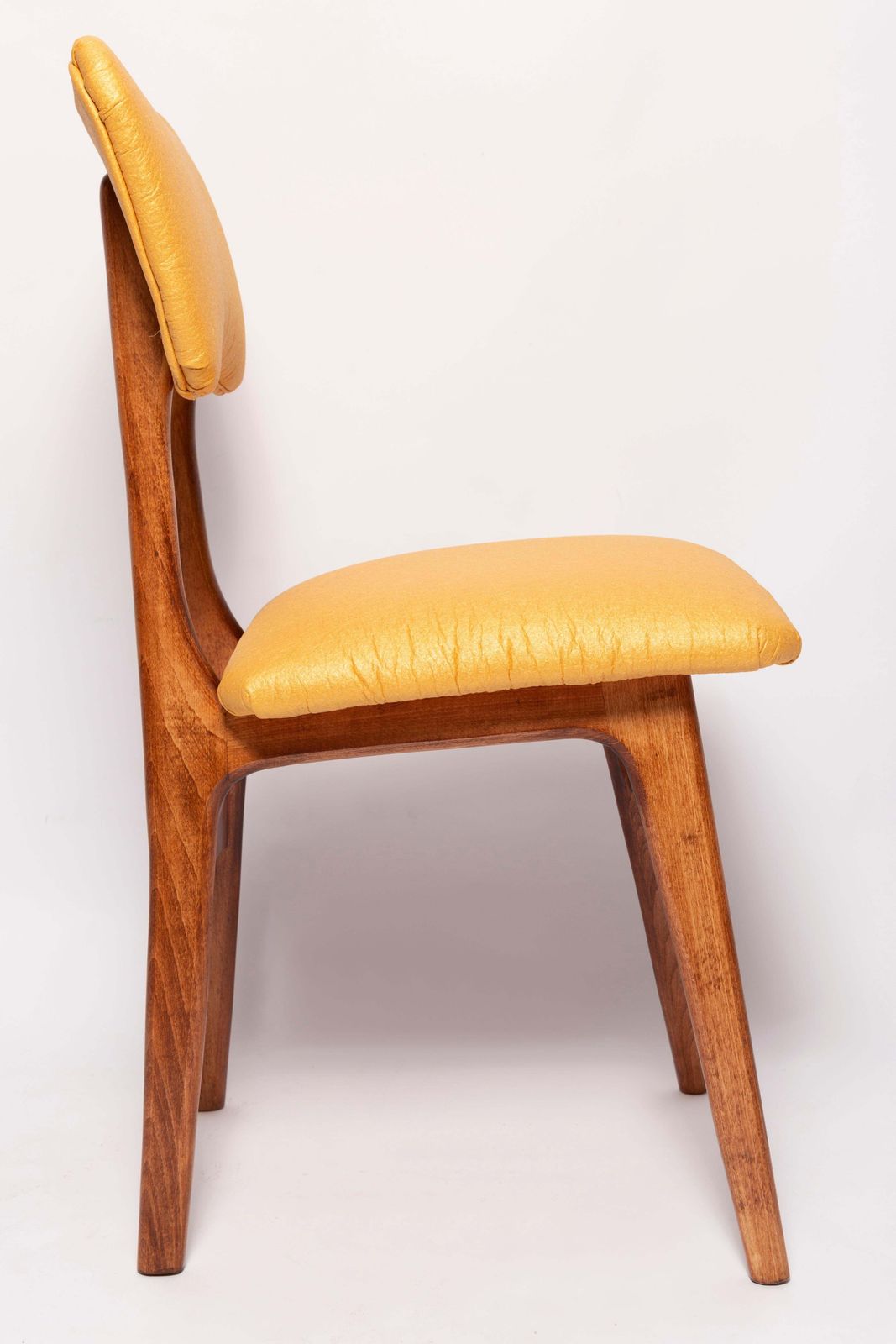 Furniture Set Of Four Mid Century Butterfly Dining Chairs, Pineapple Leather, Europe 1960s photo