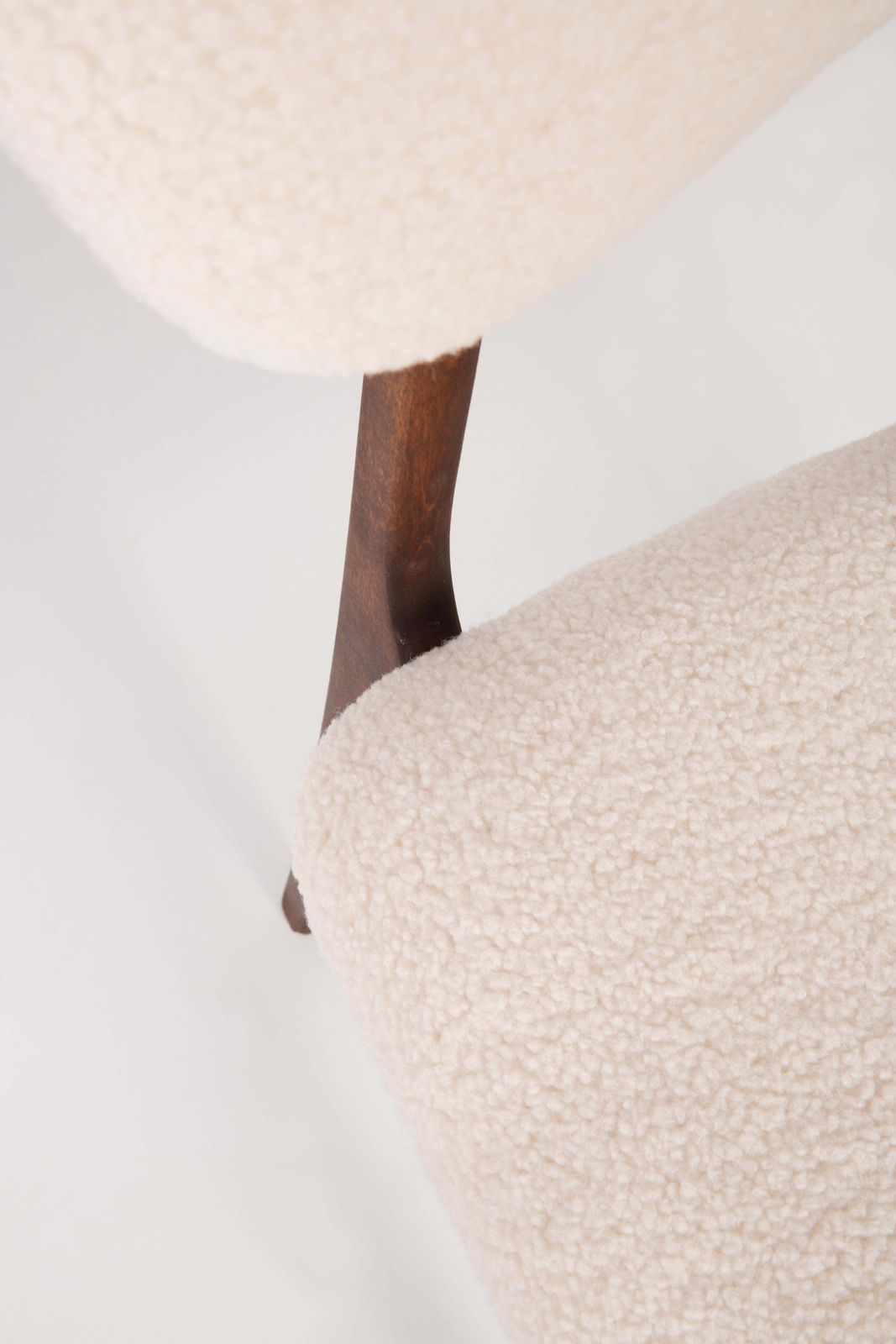 photo furniture Set Of Six 20th Century Light Crème Boucle Chairs, 1960s