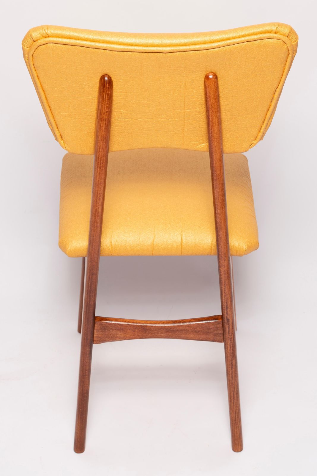photo vintage Set Of Four Mid Century Butterfly Dining Chairs, Pineapple Leather, Europe 1960s