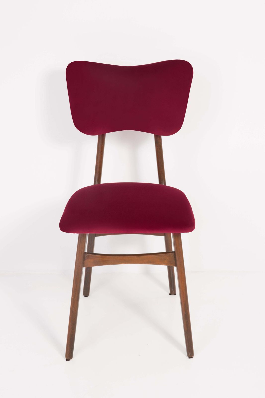 Six 20th Century Burgundy Red Chairs, 1960s photo for sale