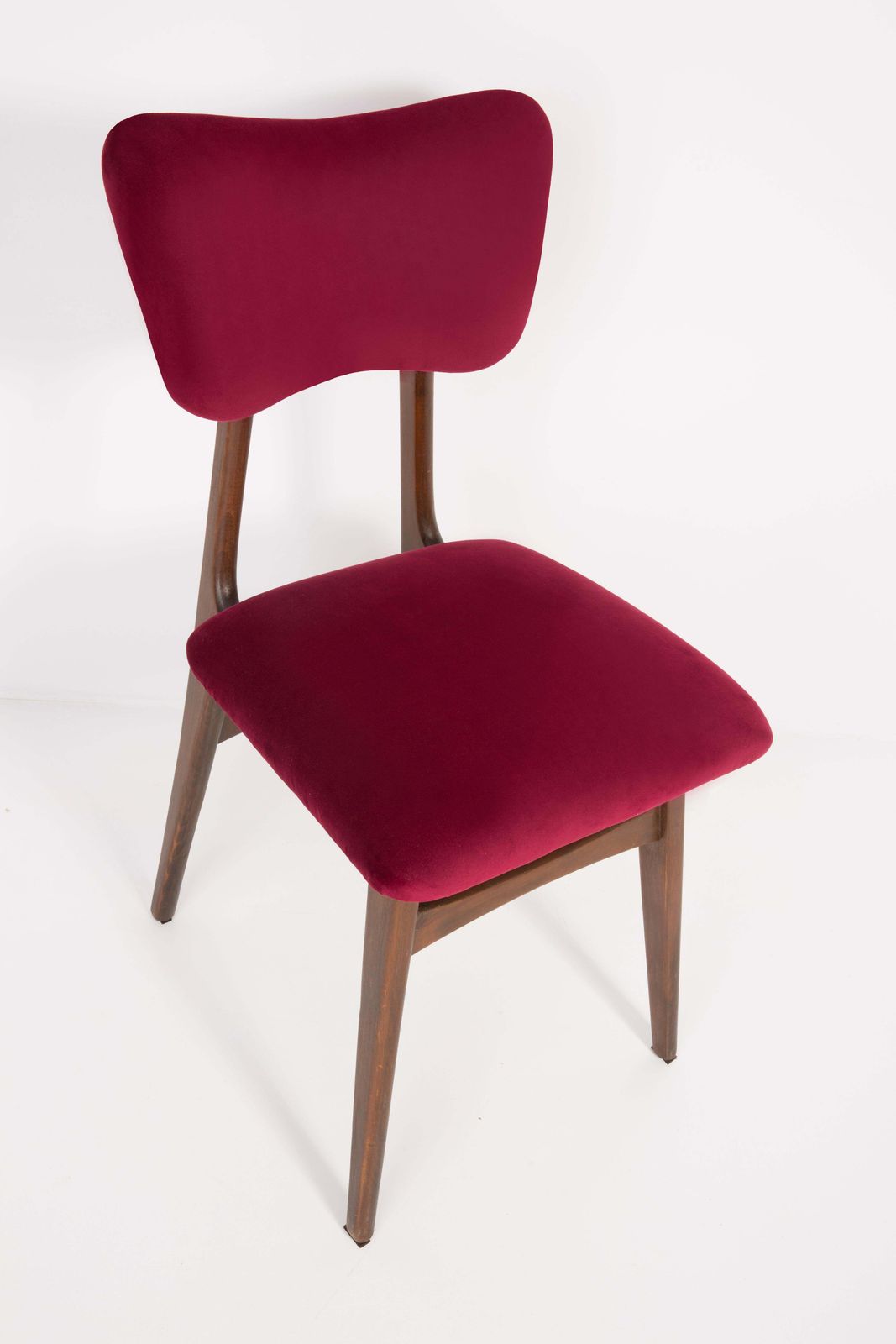photo for sale Six 20th Century Burgundy Red Chairs, 1960s
