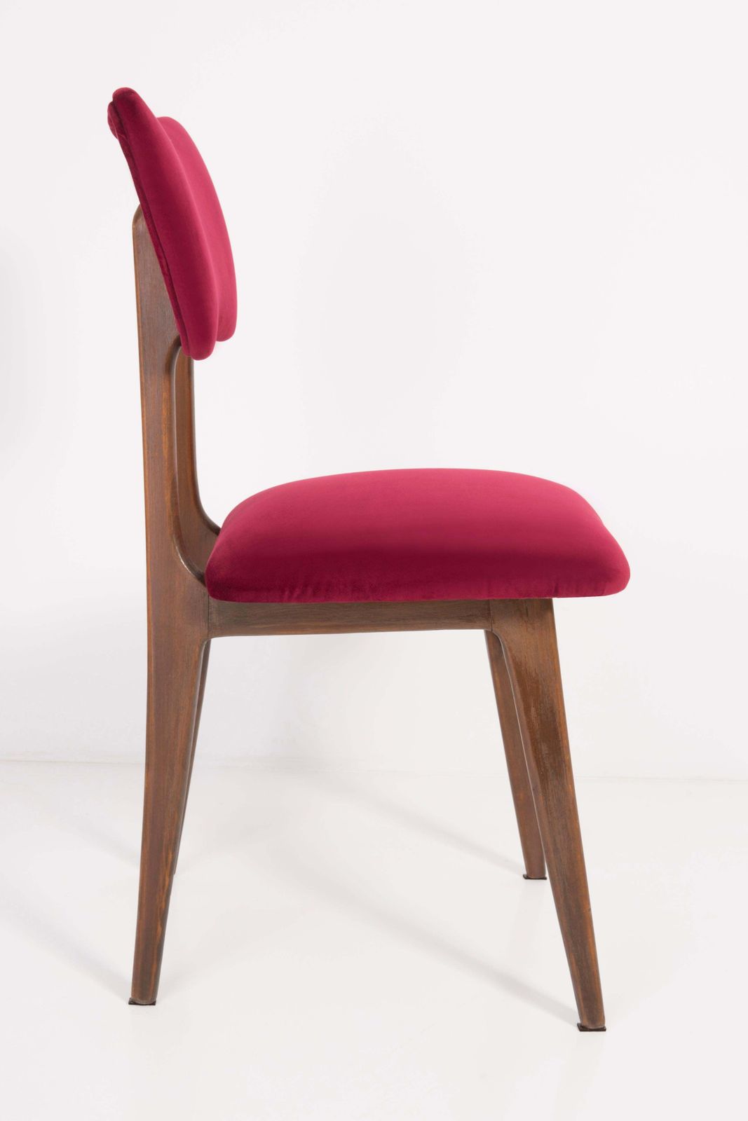 Furniture Six 20th Century Burgundy Red Chairs, 1960s photo
