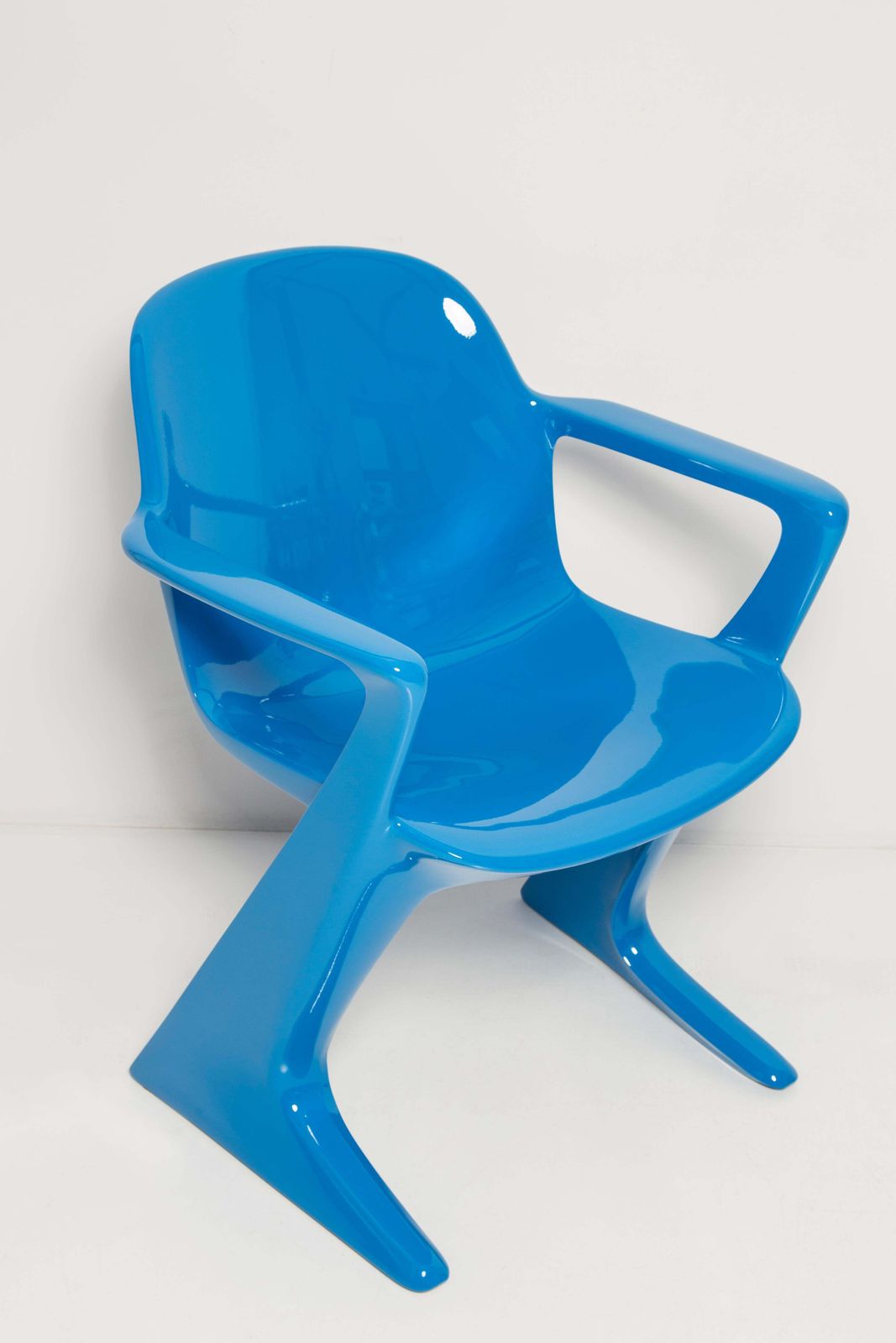 Set Of Two Blue Kangaroo Chairs Designed By Ernst Moeckl, Germany, 1968 photo vintage