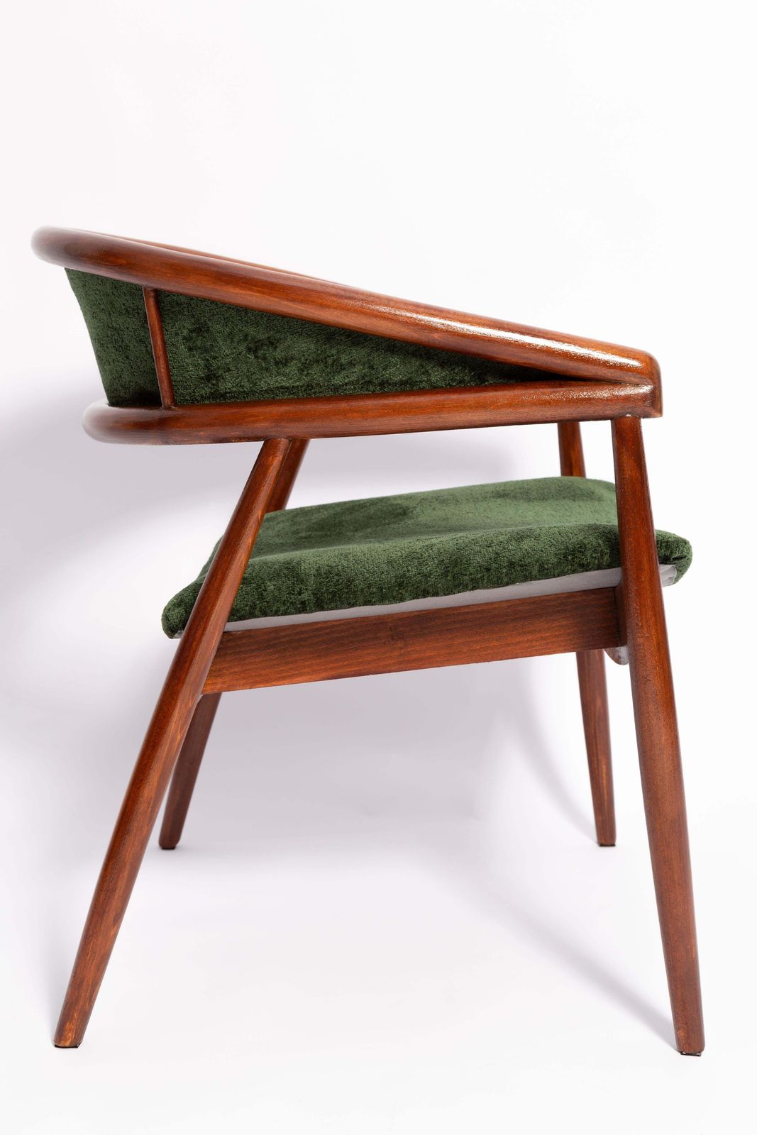 Set Van Twee Mid Century James Mont 'King Cole' Fauteuils, Donkergroen Fluweel, Jaren 1960 photo vinterior