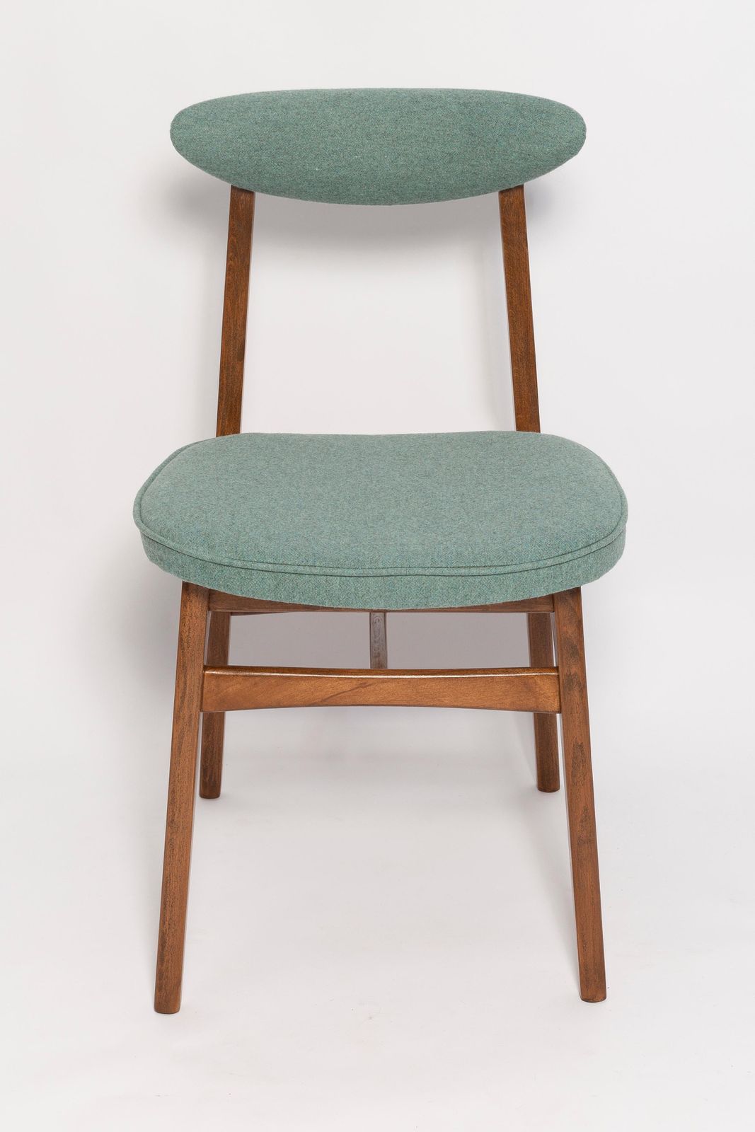 Set Of Eight Mid Century Green Wool Chairs, Rajmund Halas, Europe, 1960s photo for sale