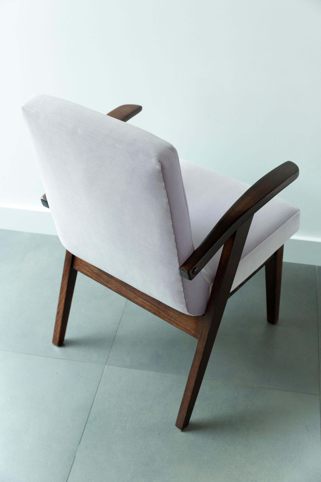 Set Of Four Vintage Chairs In Pastel Velvet By Mieczyslaw Puchala, 1960s photo Furniture