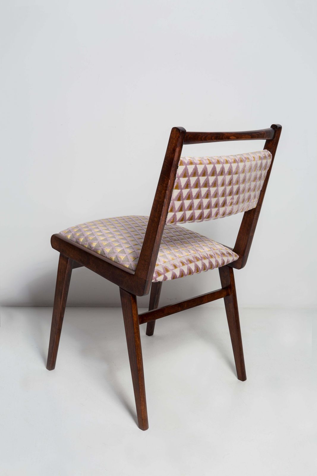 Set Of Eight Mid Century Light Purple Amuleto Velvet Jar Chairs, Poland, 1960s photo buy