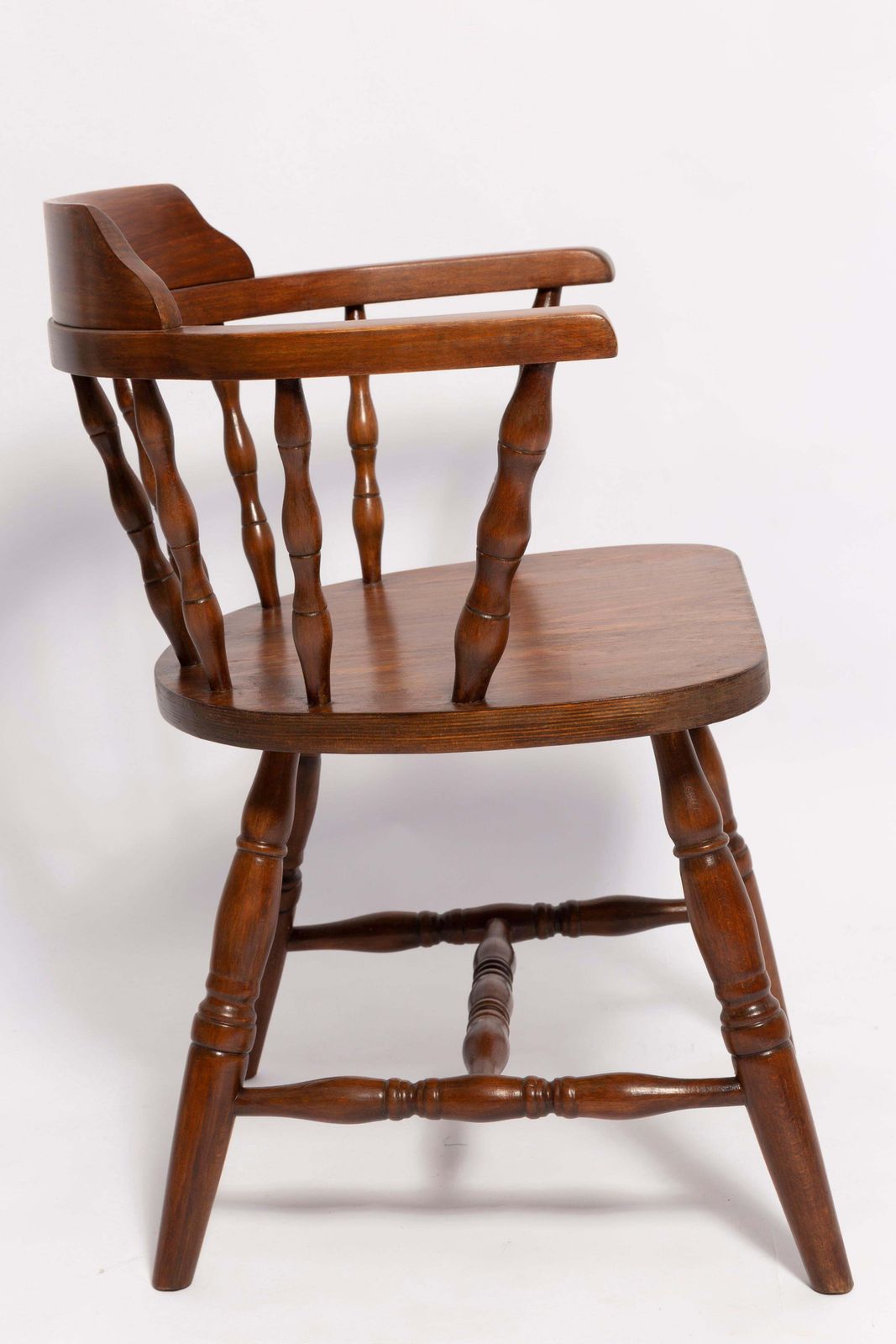 Set Of Eight Mid Century Dark Brown Beechwood Bonanza Chairs, Europe, 1960s photo Furniture