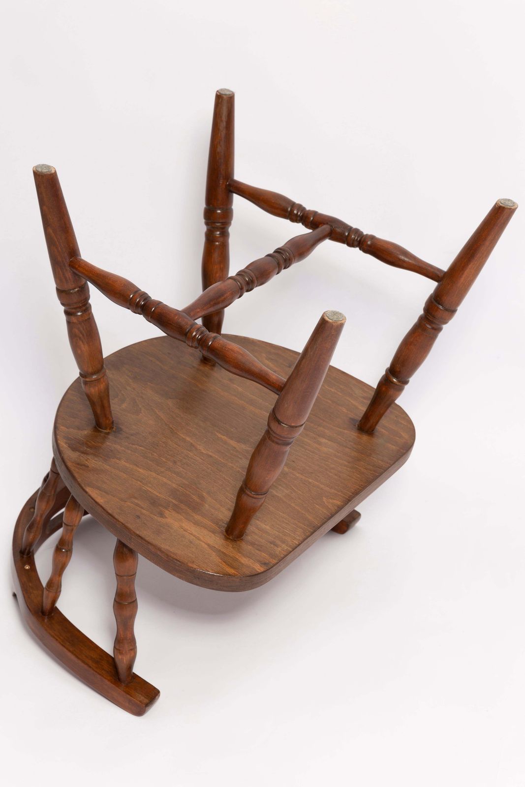 Set Of Eight Mid Century Dark Brown Beechwood Bonanza Chairs, Europe, 1960s photo buy
