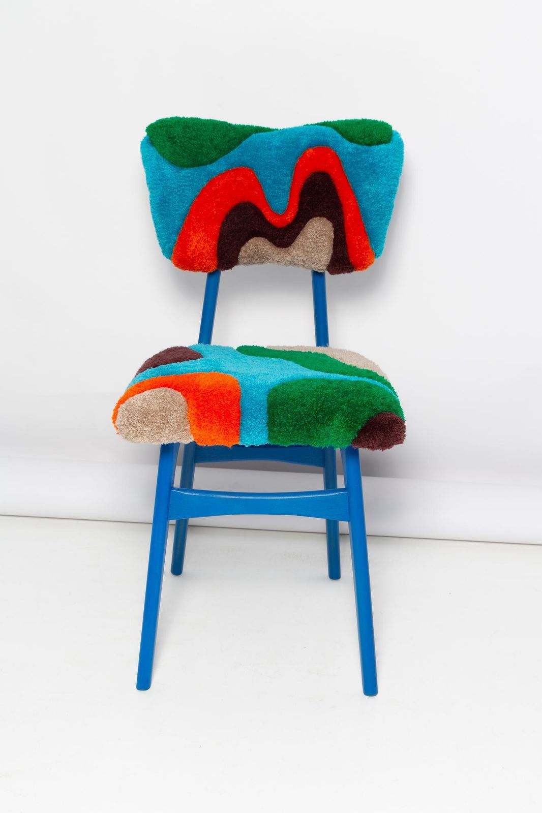 Set Of Six Midcentury Butterfly & Heart Chairs, Hand Tufting Wool, Europe, 1960s photo buy