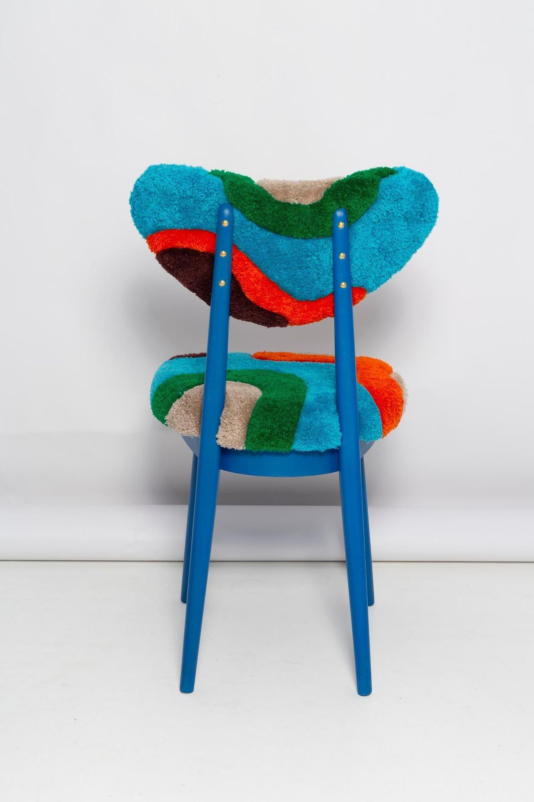 photo vinterior Set Of Six Midcentury Butterfly & Heart Chairs, Hand Tufting Wool, Europe, 1960s
