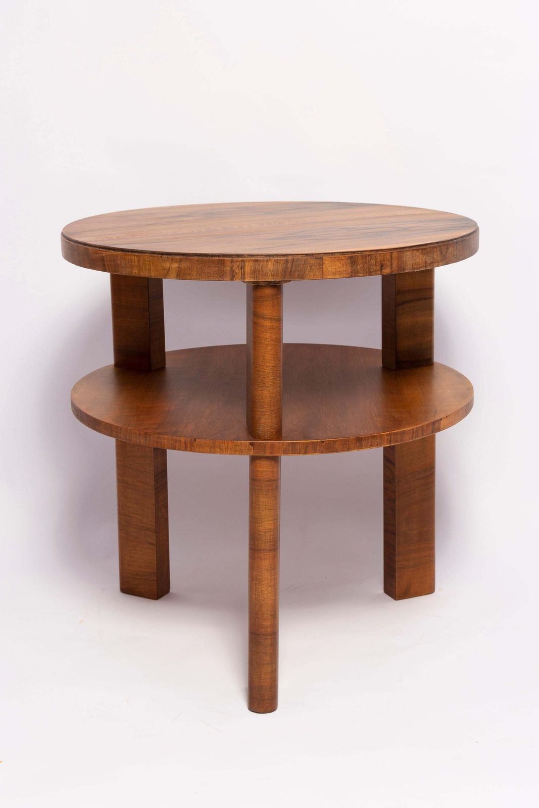 Mid Century Modern Coffee Table, Vintage, Art Deco, Walnut Wood, Poland, 1960s photo furniture