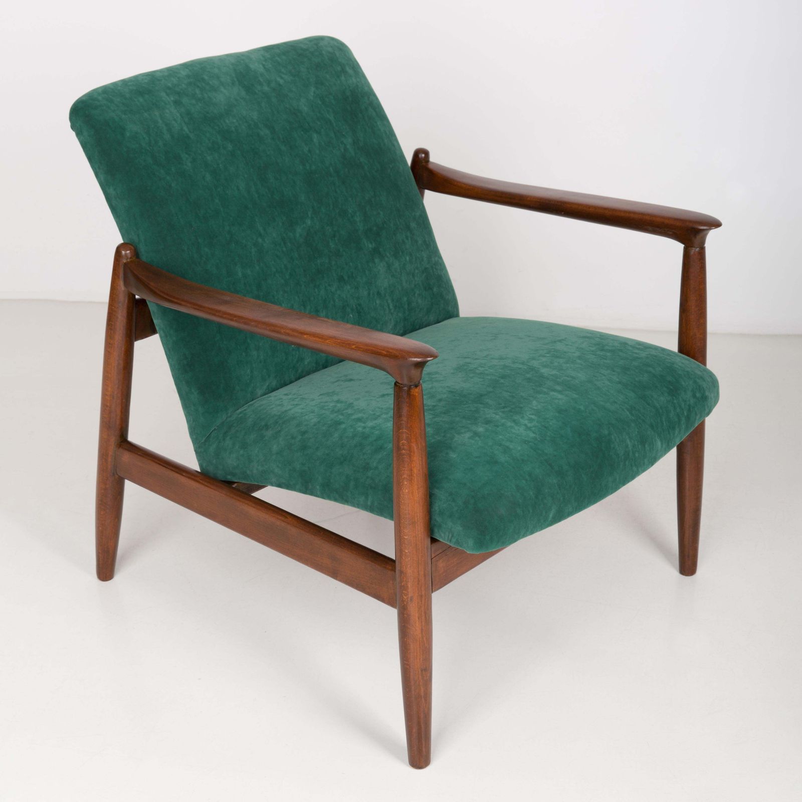 Mid Century Dark Green Velvet Armchair, Edmund Homa, Europe, 1960s photo furniture