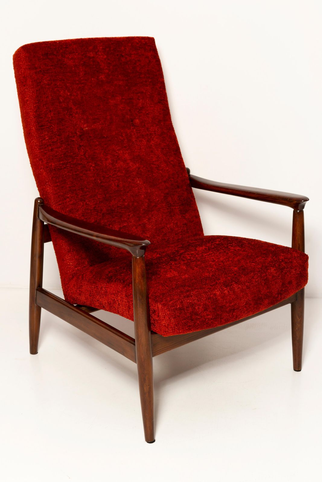 Twee Mid Century Bordeauxrode Fauteuils Gfm 64 High, Edmund Homa, Europa, Jaren 1960 photo furniture