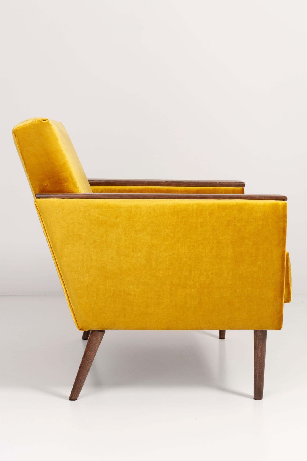 Pair Of Midcentury Yellow Mustard Club Armchairs, 1960s, Ddr, Germany photo 2551.0