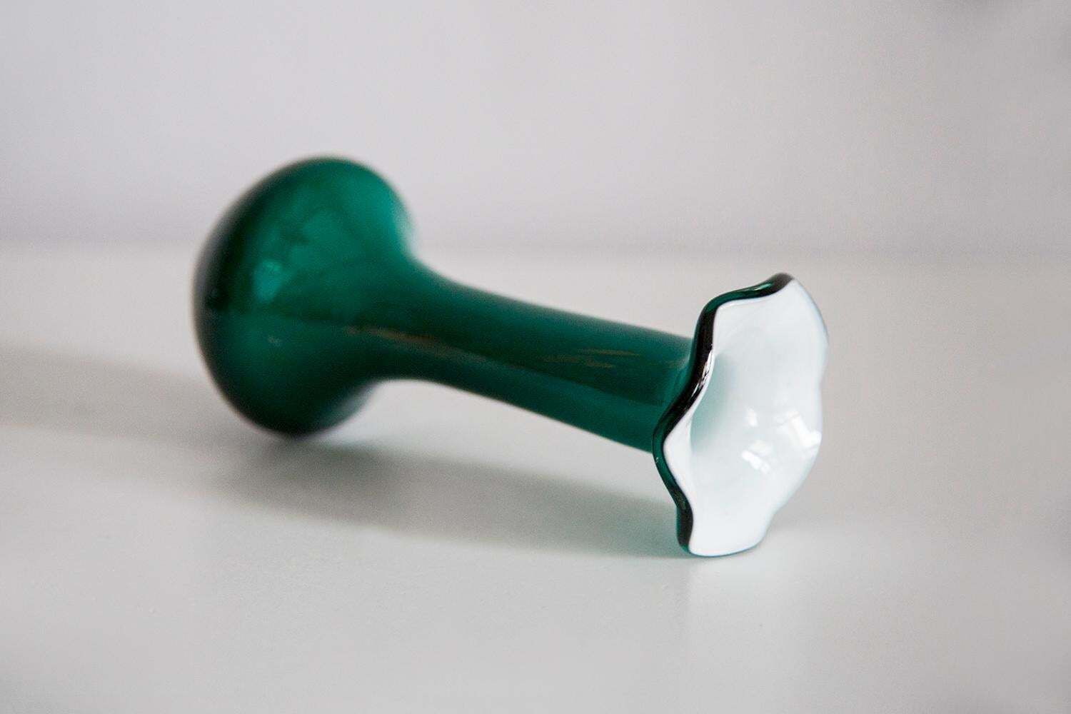 Mid Century Small Green Decorative Glass Vase, Europe, 1960s photo buy