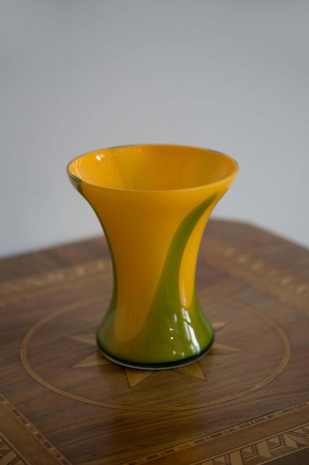 Mid Century Green And Yellow Hand Made Artistic Vase, Europe, 1960s photo furniture