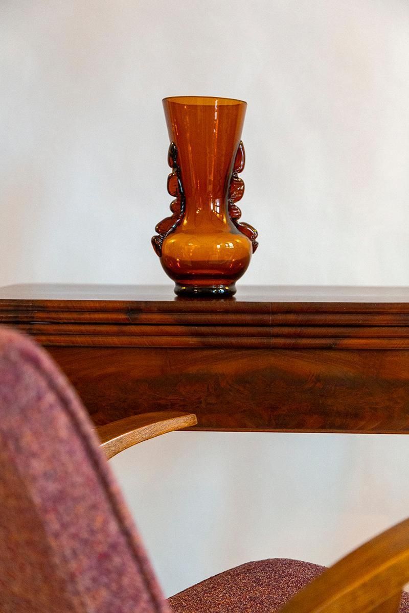 Mid Century Vintage Yellow Artistic Glass Vase, Europe, 1970s photo for sale