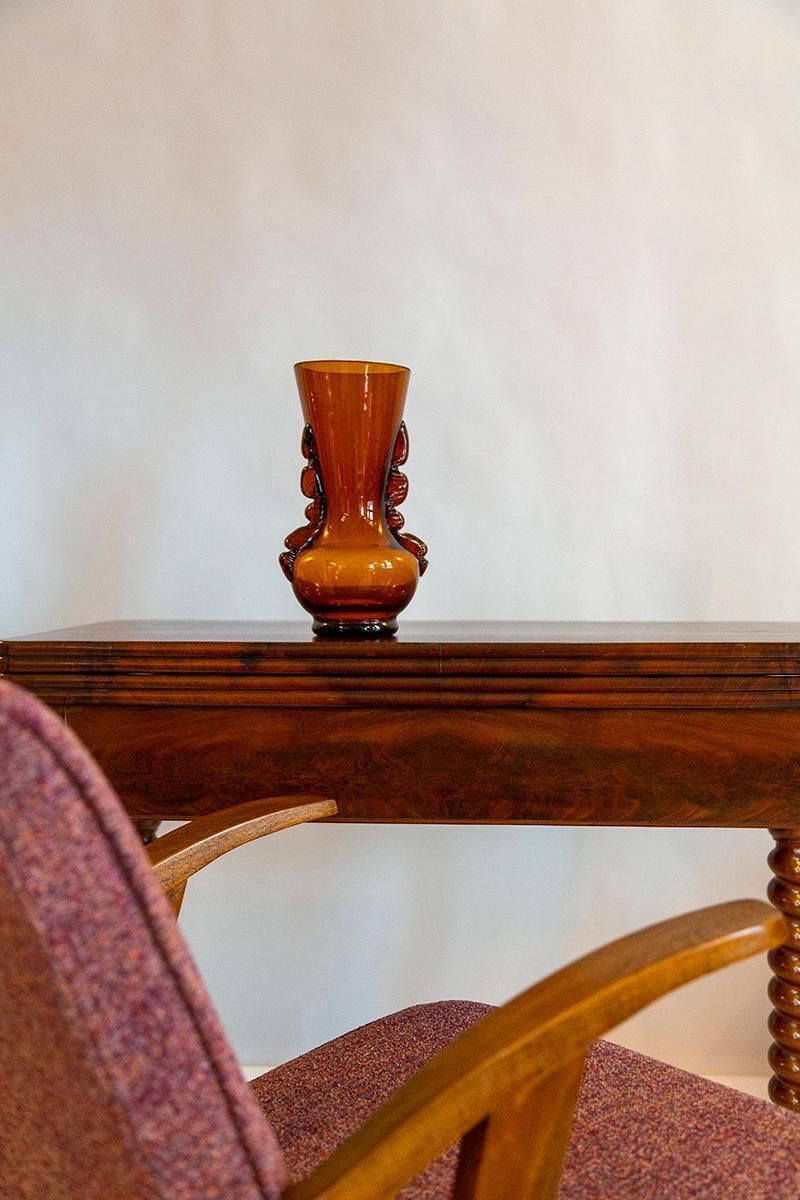 Mid Century Vintage Yellow Artistic Glass Vase, Europe, 1970s photo Home Decor
