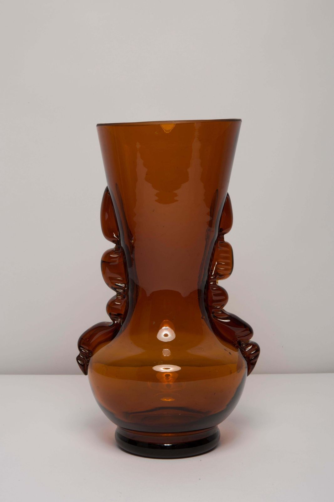 Mid Century Vintage Yellow Artistic Glass Vase, Europe, 1970s photo vinterior
