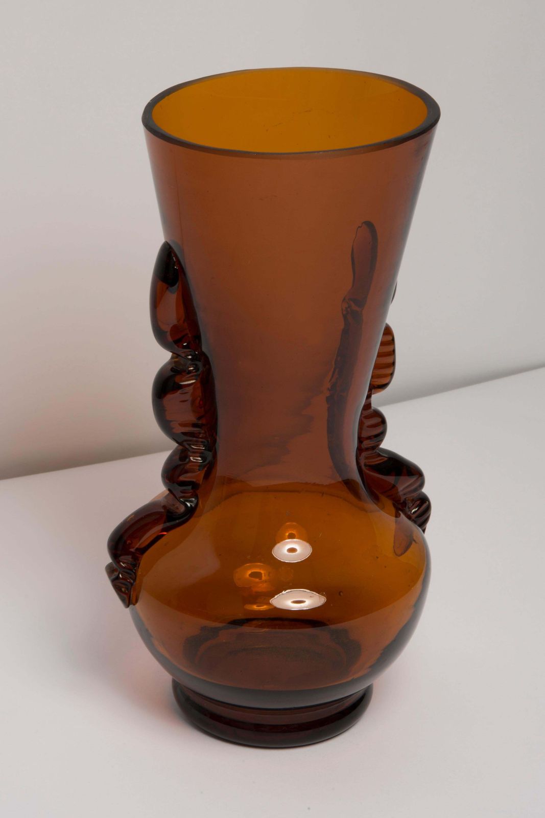 Mid Century Vintage Yellow Artistic Glass Vase, Europe, 1970s photo buy