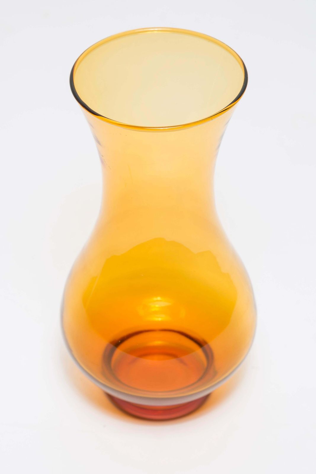 Mid Century Vintage Artistic Glass Yellow Light Vase, Europe, 1970s photo buy