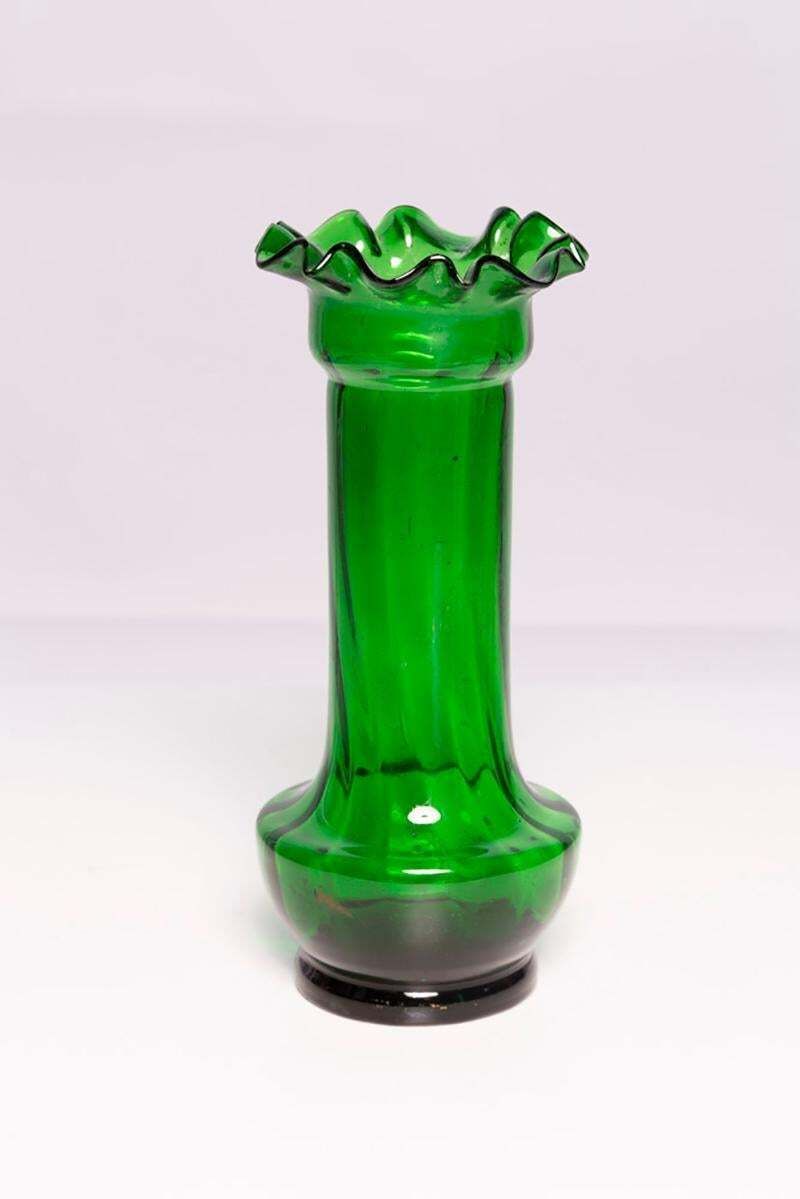 Mid Century Green Vase With Frill, Europe, 1960s photo furniture
