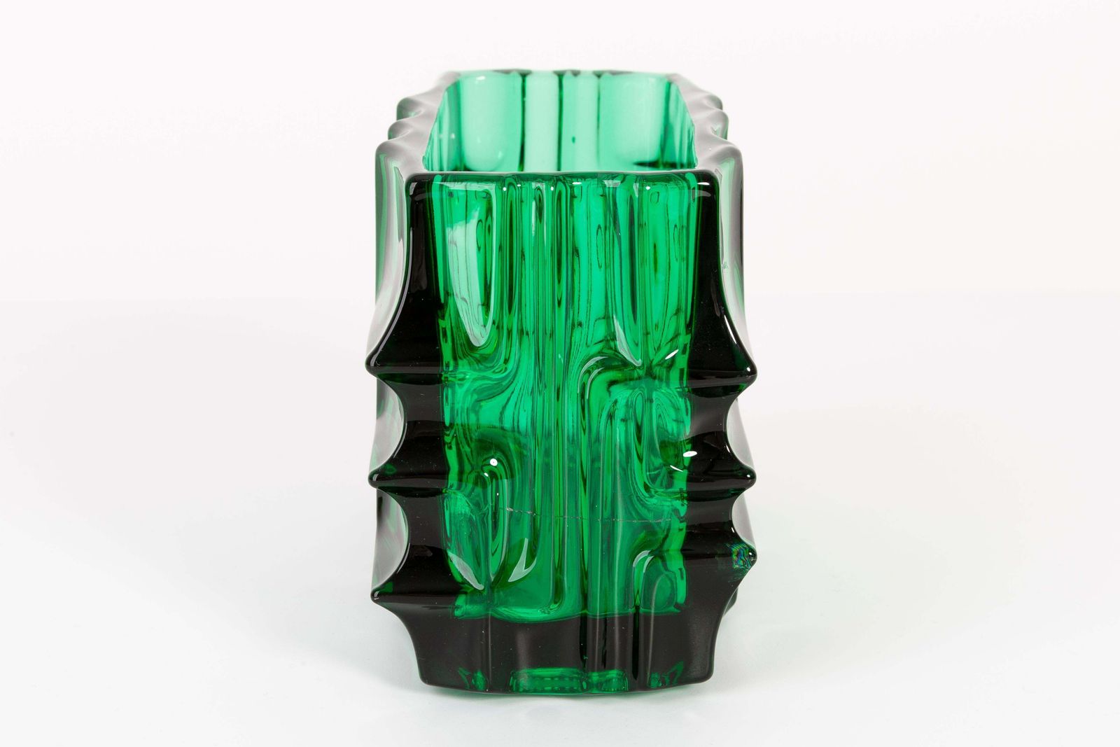 Emerald Green Vase By Vladislav Urban For Sklo Union, 20th Century, Europe 1960s photo for sale