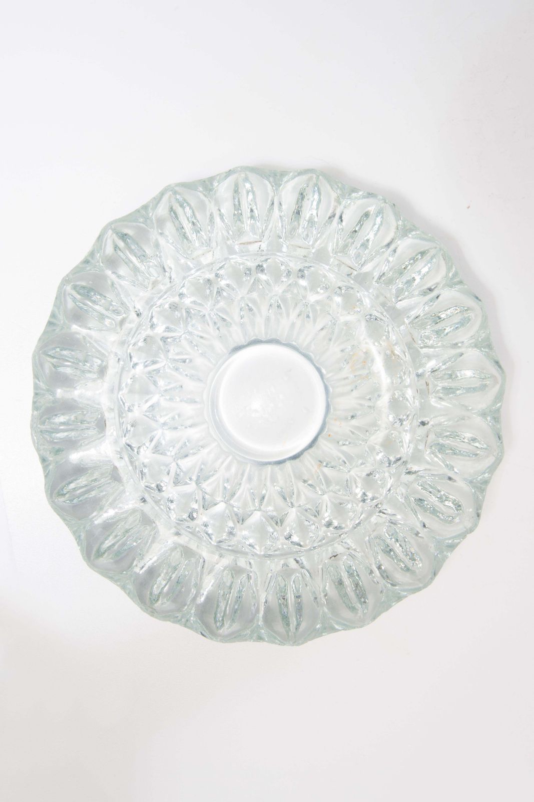 Mid Century Crystal Glass Ashtray Bowl, Italy, 1970s photo for sale