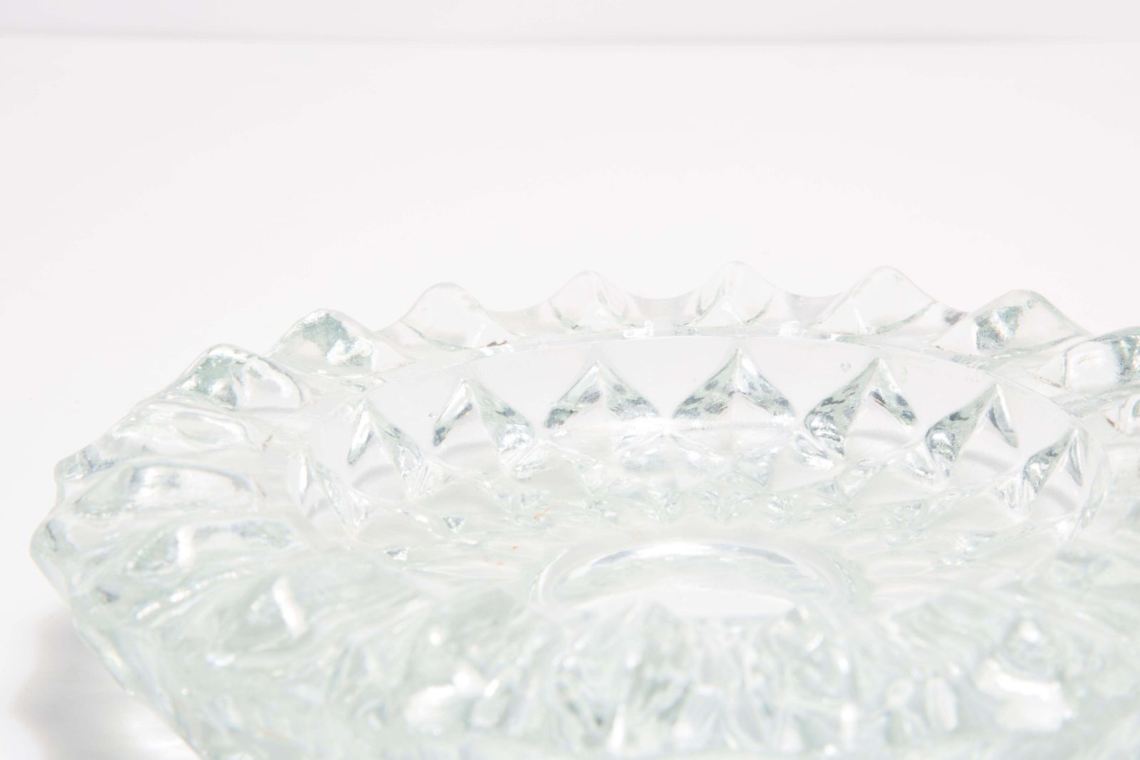 Mid Century Crystal Glass Ashtray Bowl, Italy, 1970s photo vinterior