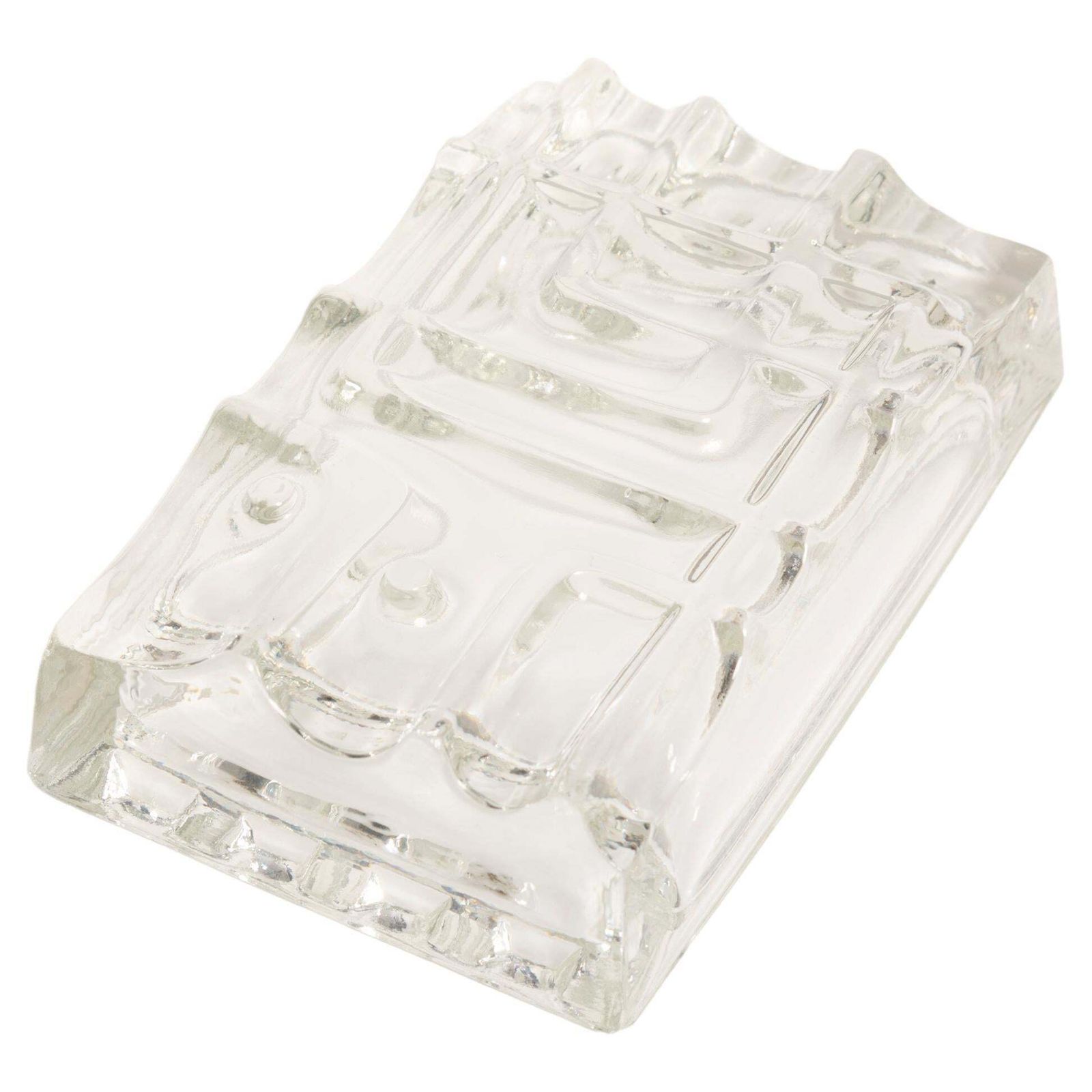 Mid Century Transparent Glass Bowl Ashtray Element, Italy, 1970s