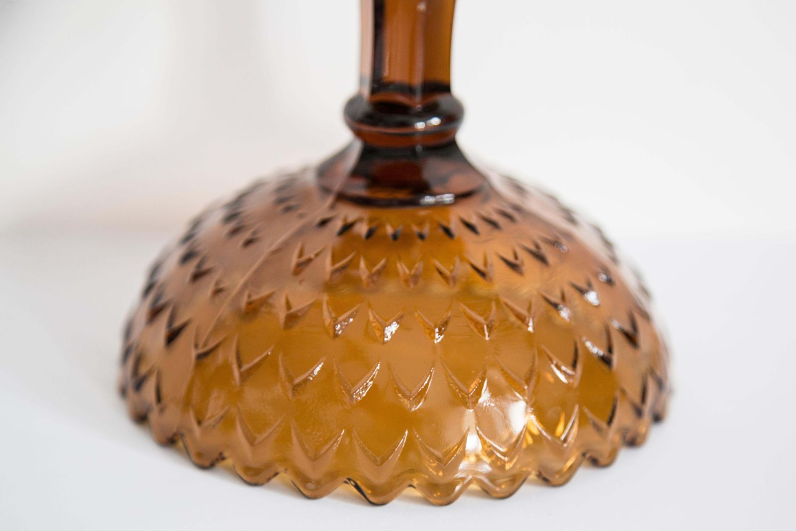 Home Decor Mid Century Vintage Brown Yellow Orange Glass Sugar Bowl, Italy, 1960s photo