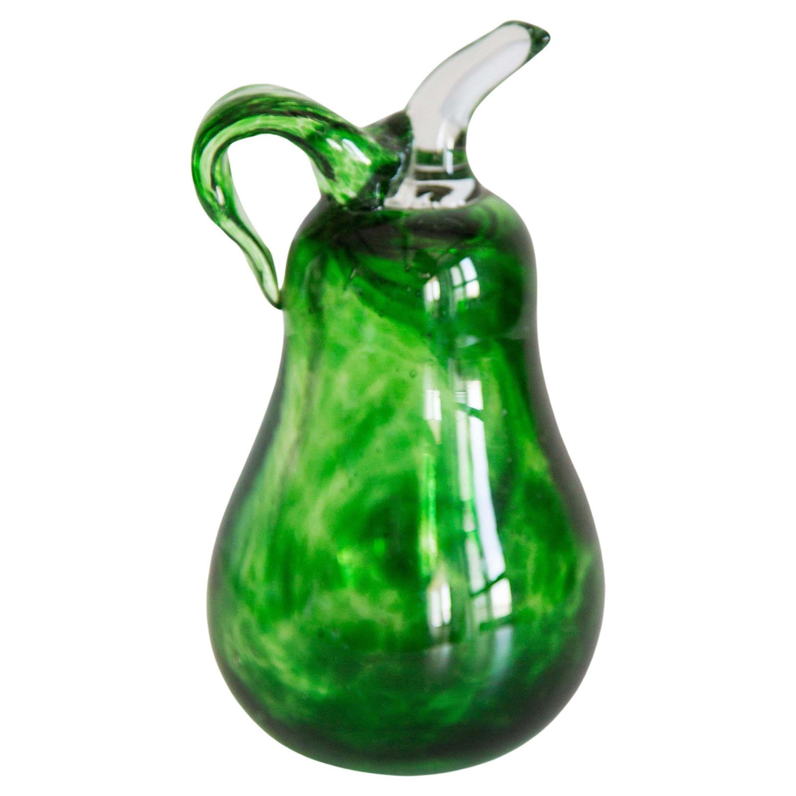 Mid Century Handmade Crystal Glass Pear, Poland, Europe, 1960s.