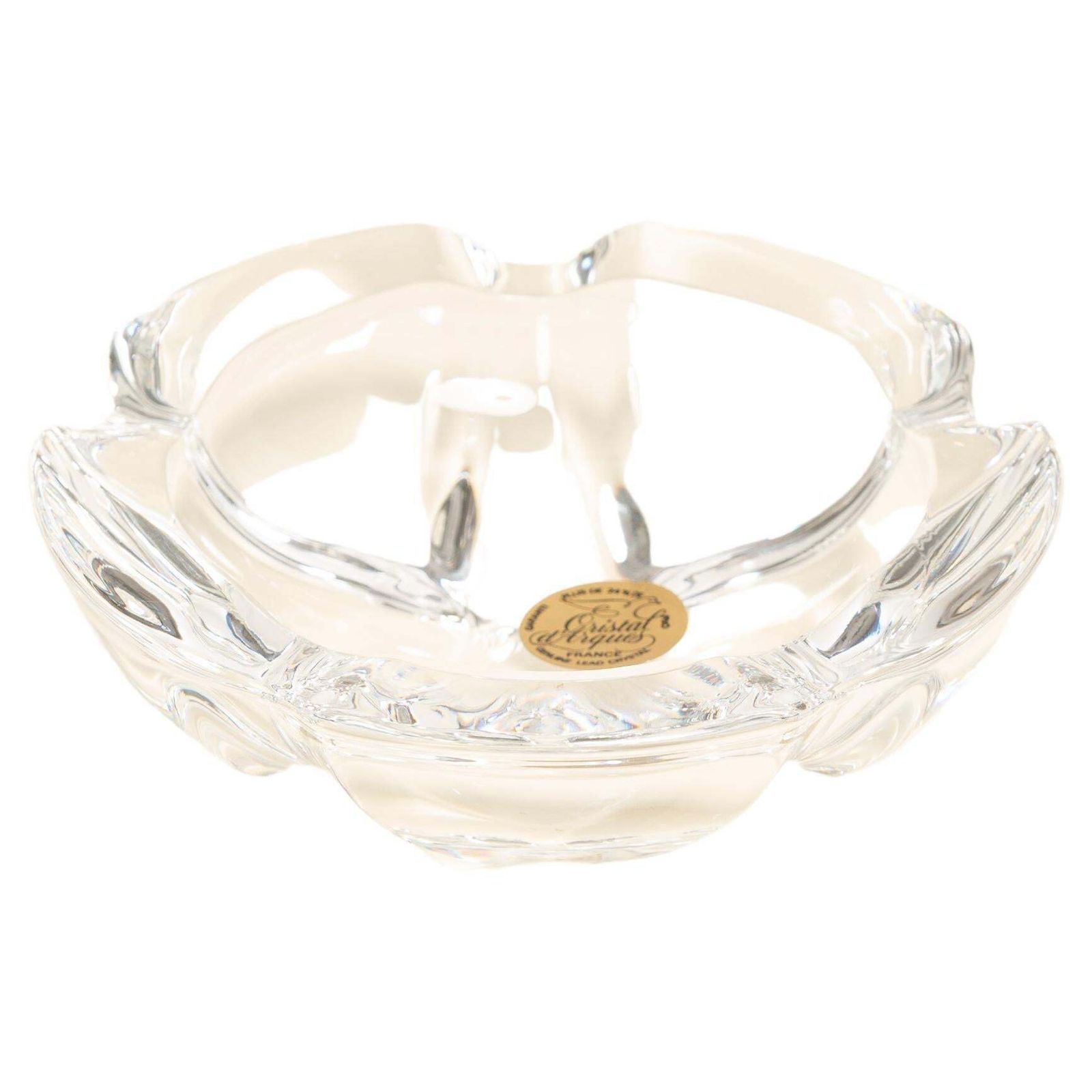 Midcentury Transparent Glass Bowl Ashtray Element, France, 1970s