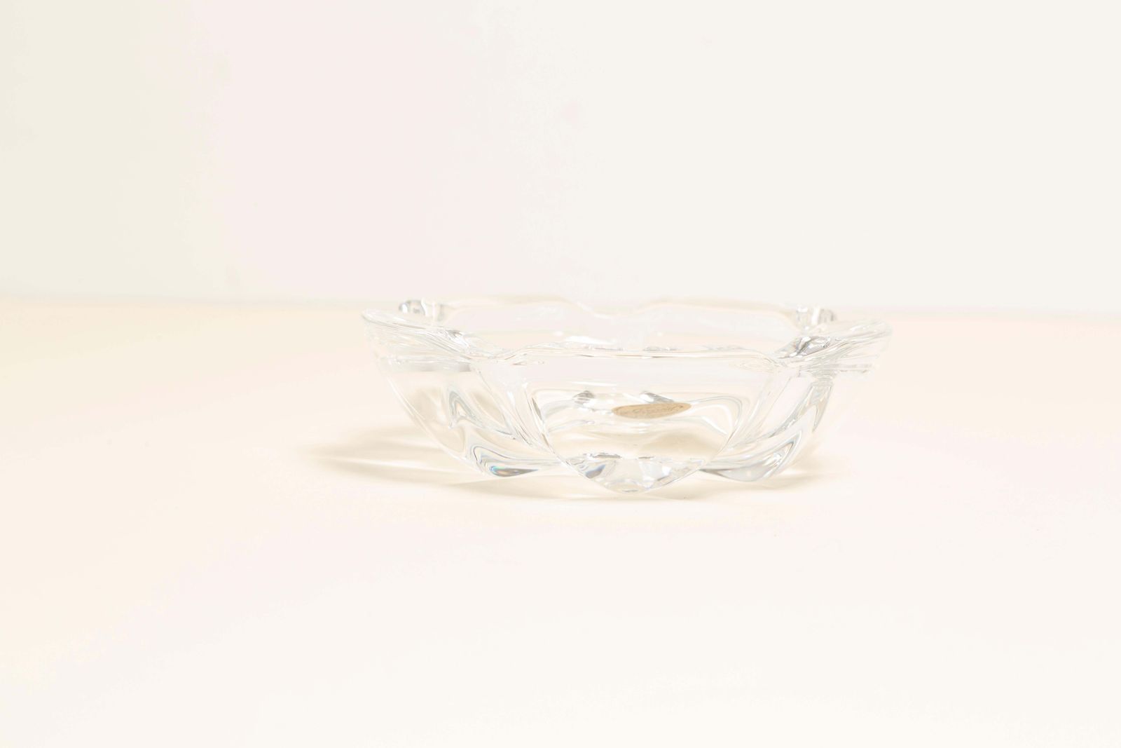 Midcentury Transparent Glass Bowl Ashtray Element, France, 1970s photo vintage