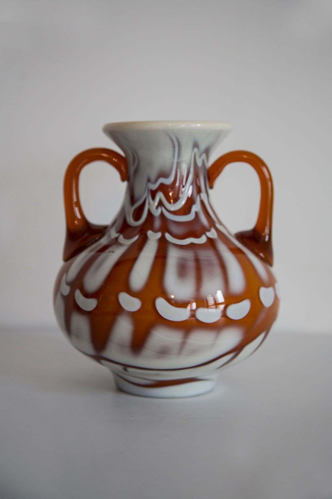 Mid Century Artistic Glass Vase, Prokuplje Yugoslavia, 1970s photo 246.0