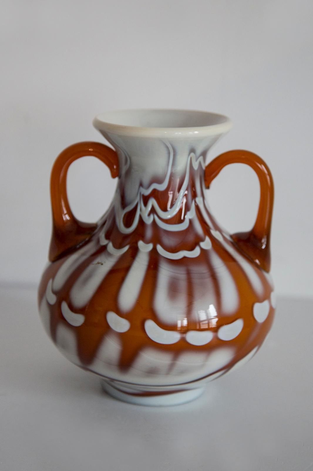 Mid Century Artistic Glass Vase, Prokuplje Yugoslavia, 1970s photo vinterior
